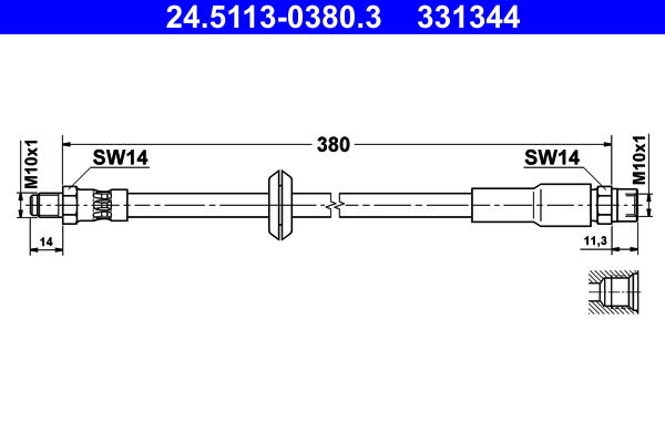 Flessibile del freno ATE 331344
