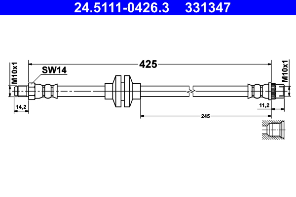 Flessibile del freno ATE 331347