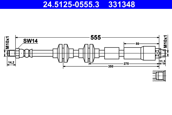 Flessibile del freno ATE 331348