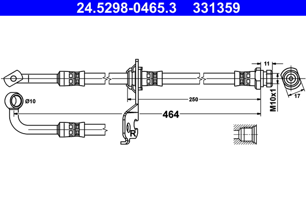 Flessibile del freno ATE 331359