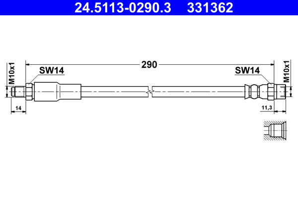 Flessibile del freno ATE 331362