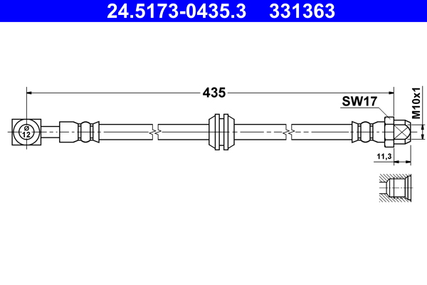 Flessibile del freno ATE 331363