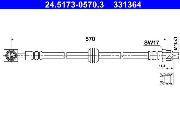 Flessibile del freno ATE 331364