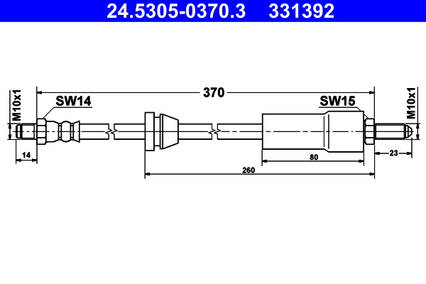 Flessibile del freno ATE 331392