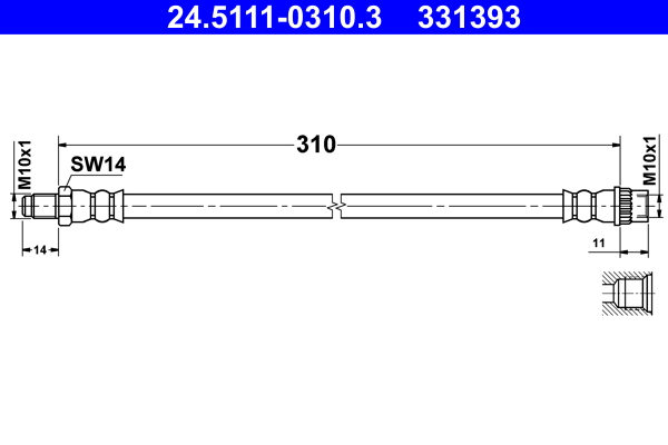Flessibile del freno ATE 331393