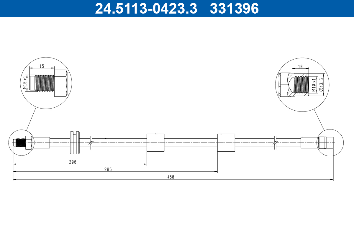 Flessibile del freno ATE 331396