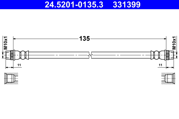 Flessibile del freno ATE 331399