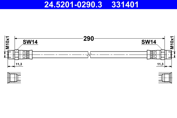 Flessibile del freno ATE 331401