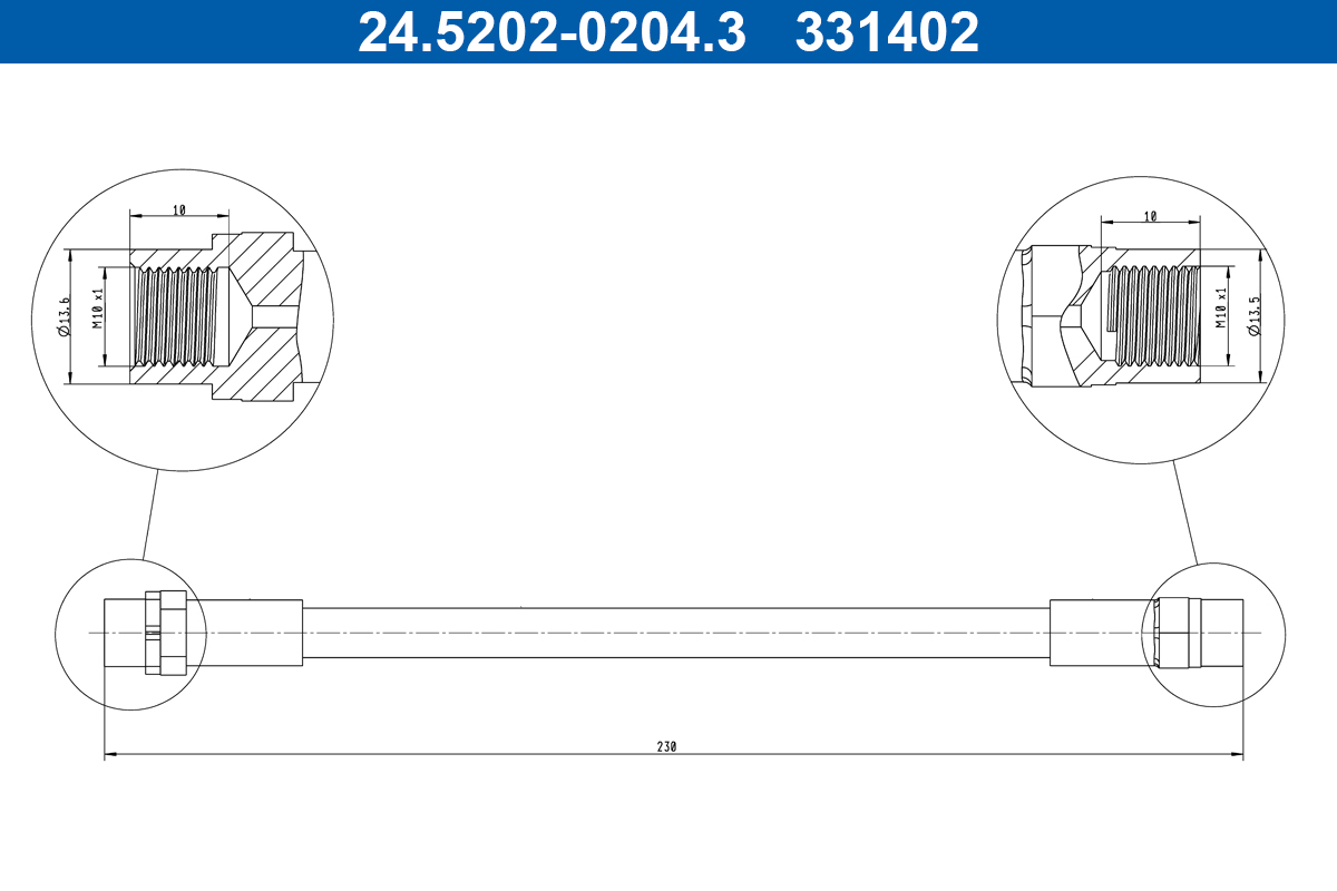 Flessibile del freno ATE 331402