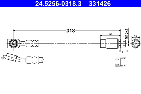 Flessibile del freno ATE 331426
