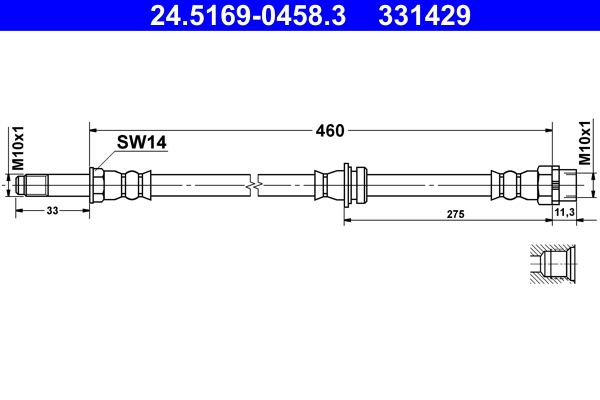 Flessibile del freno ATE 331429