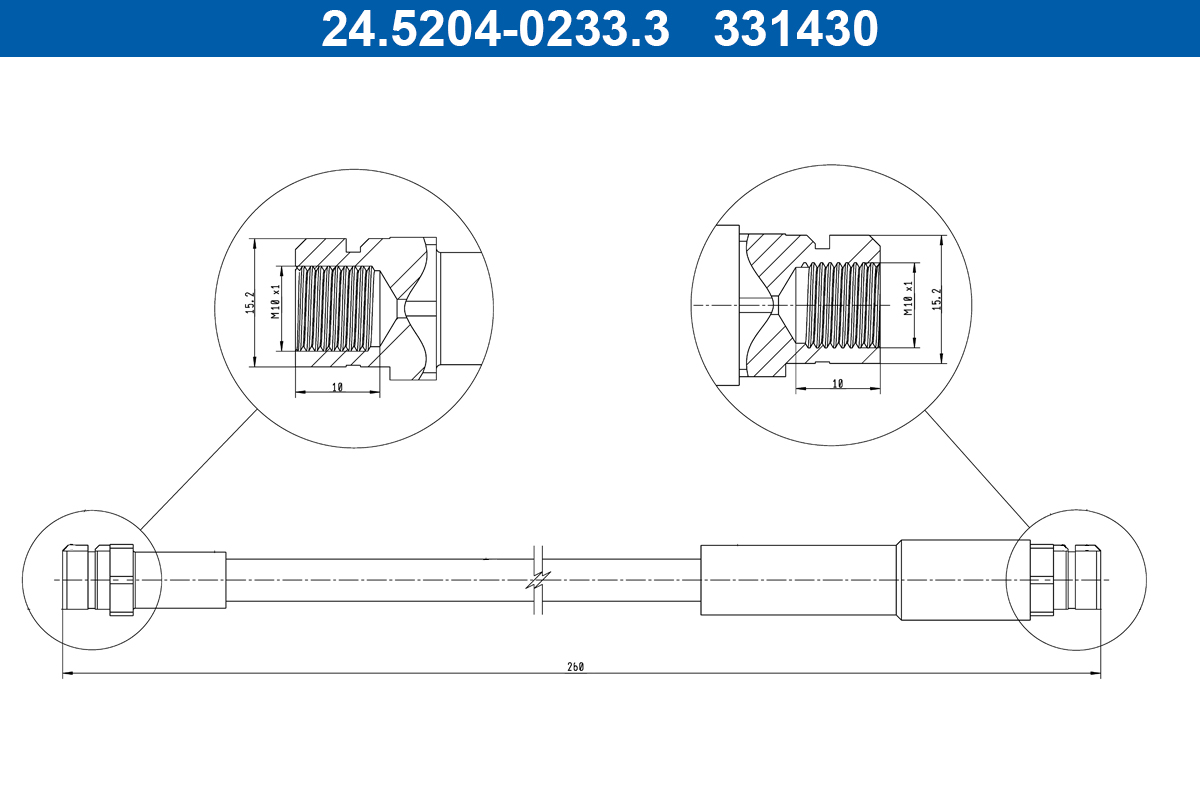 Flessibile del freno ATE 331430