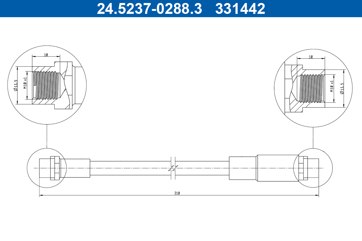 Flessibile del freno ATE 331442