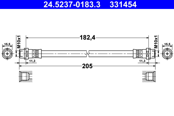Flessibile del freno ATE 331454