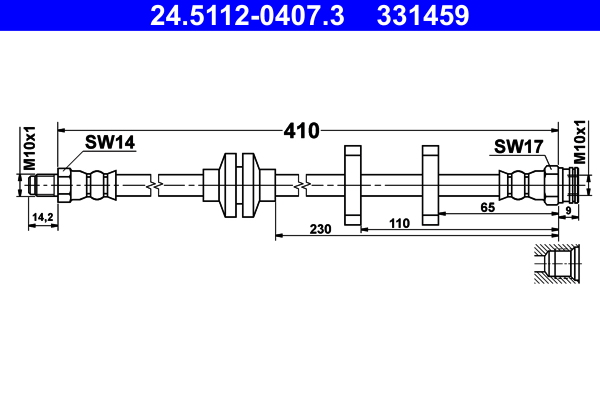 Flessibile del freno ATE 331459