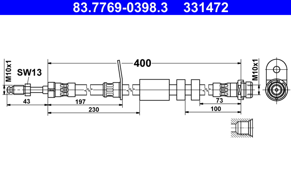 Flessibile del freno ATE 331472