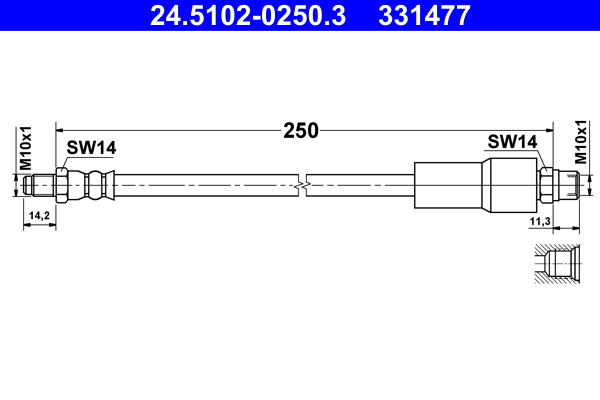 Flessibile del freno ATE 331477