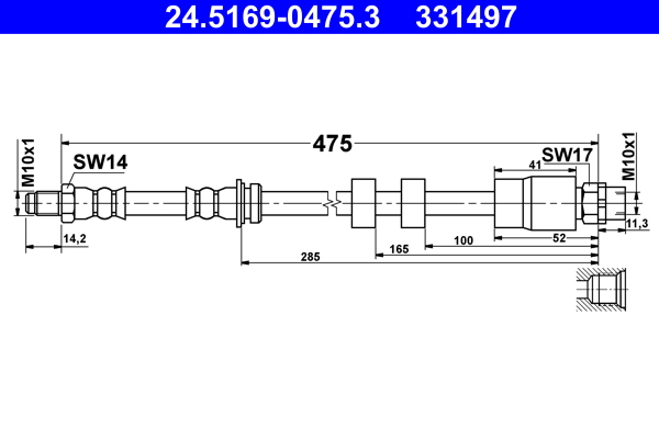 Flessibile del freno ATE 331497