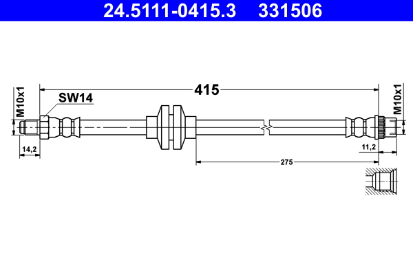 Flessibile del freno ATE 331506