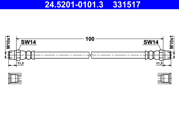 Flessibile del freno ATE 331517