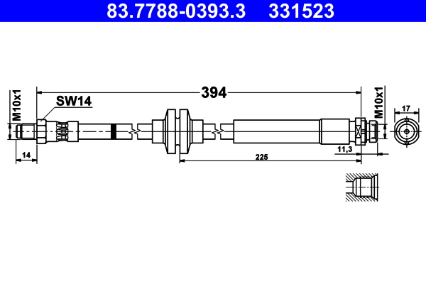 Flessibile del freno ATE 331523