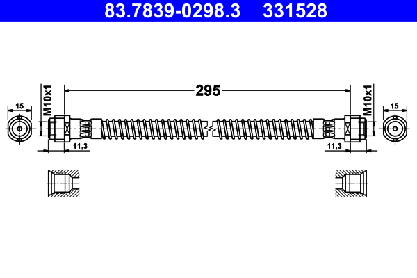 Flessibile del freno ATE 331528