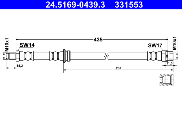 Flessibile del freno ATE 331553