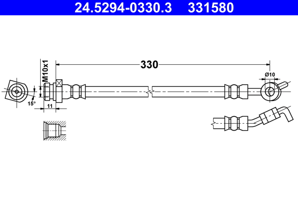 Flessibile del freno ATE 331580