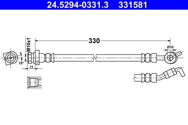 Flessibile del freno ATE 331581
