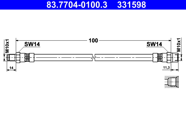 Flessibile del freno ATE 331598