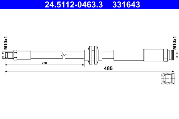 Flessibile del freno ATE 331643