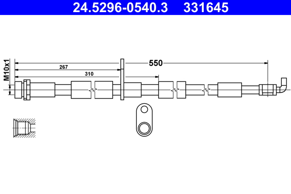 Flessibile del freno ATE 331645