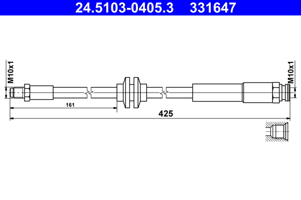 Flessibile del freno ATE 331647