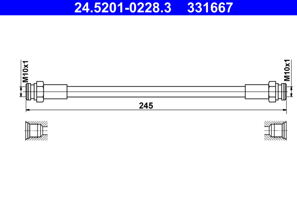 Flessibile del freno ATE 331667