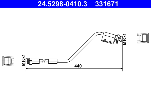 Flessibile del freno ATE 331671