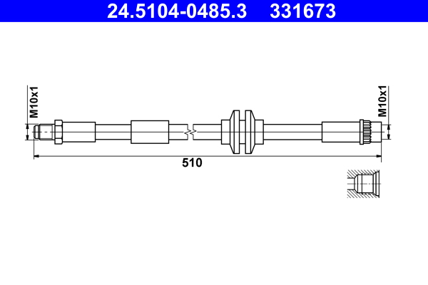 Flessibile del freno ATE 331673