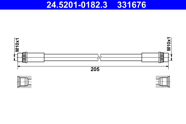 Flessibile del freno ATE 331676