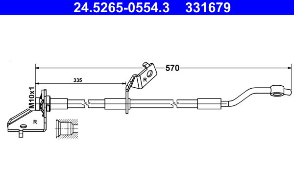 Flessibile del freno ATE 331679