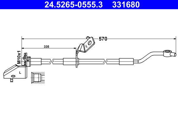 Flessibile del freno ATE 331680