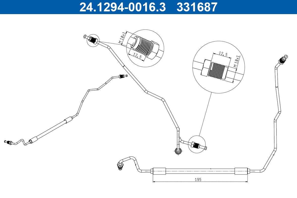 Flessibile del freno ATE 331687