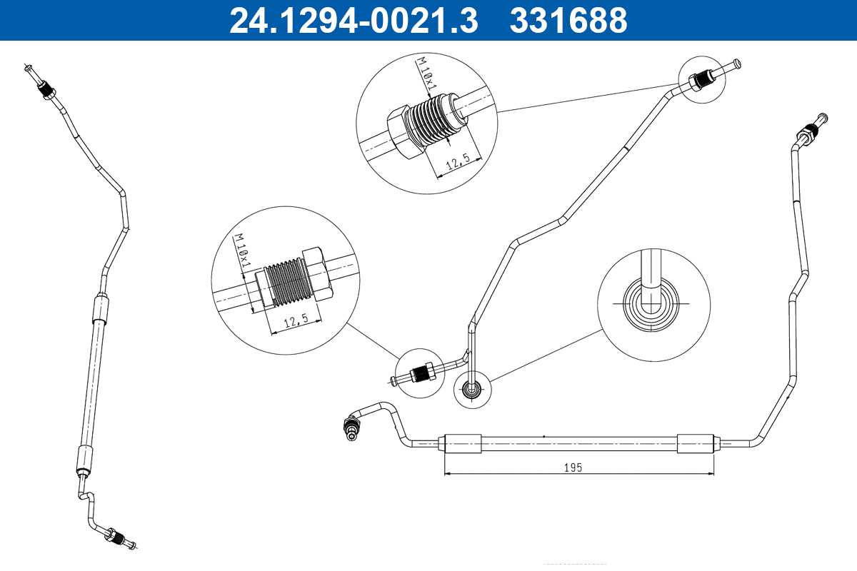 Flessibile del freno ATE 331688