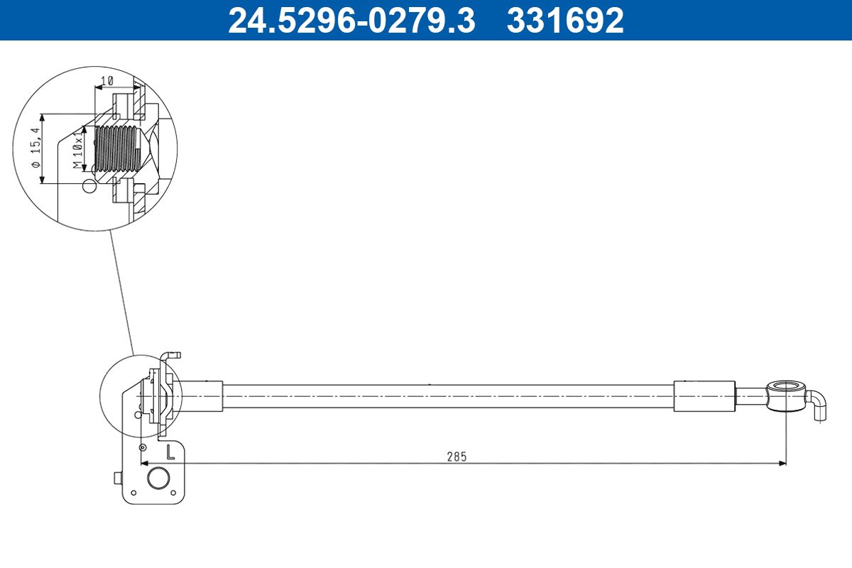 Flessibile del freno ATE 331692