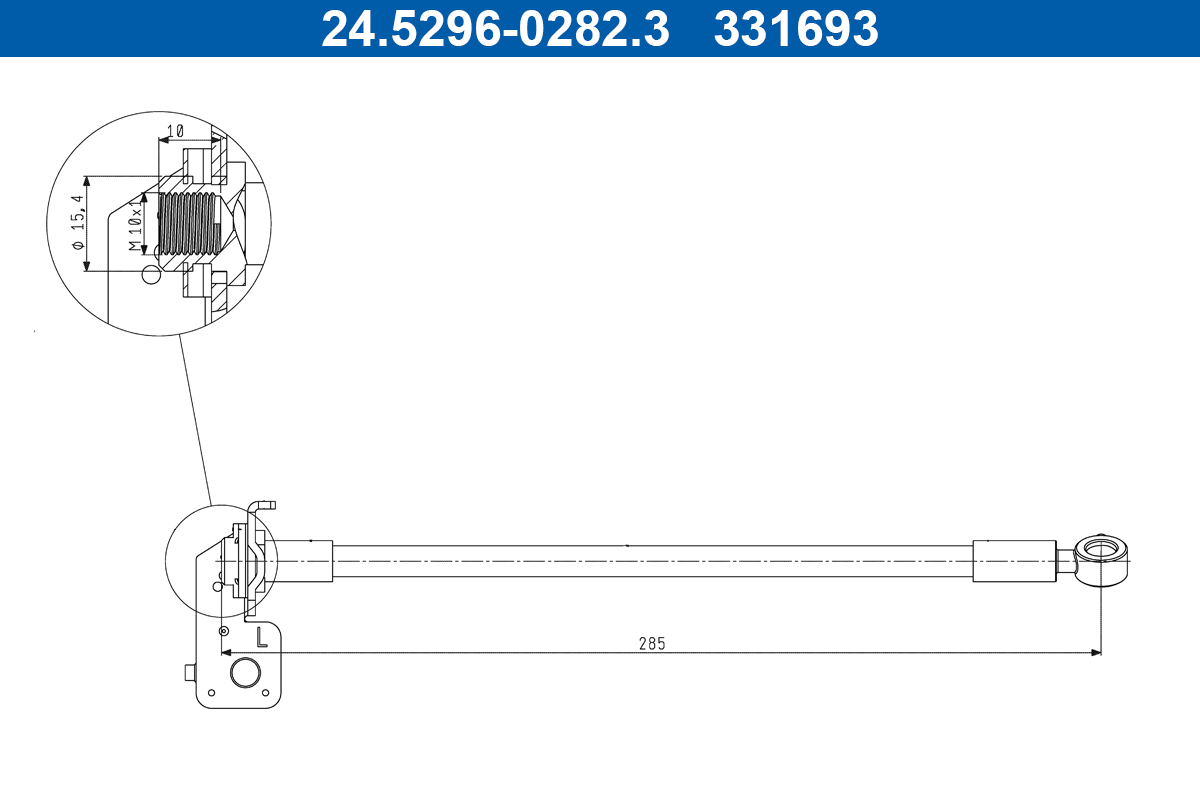 Flessibile del freno ATE 331693