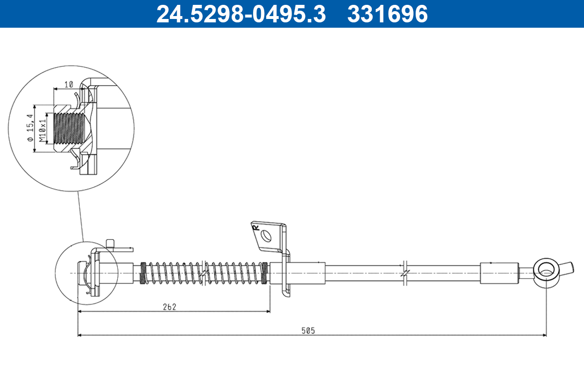Flessibile del freno ATE 331696