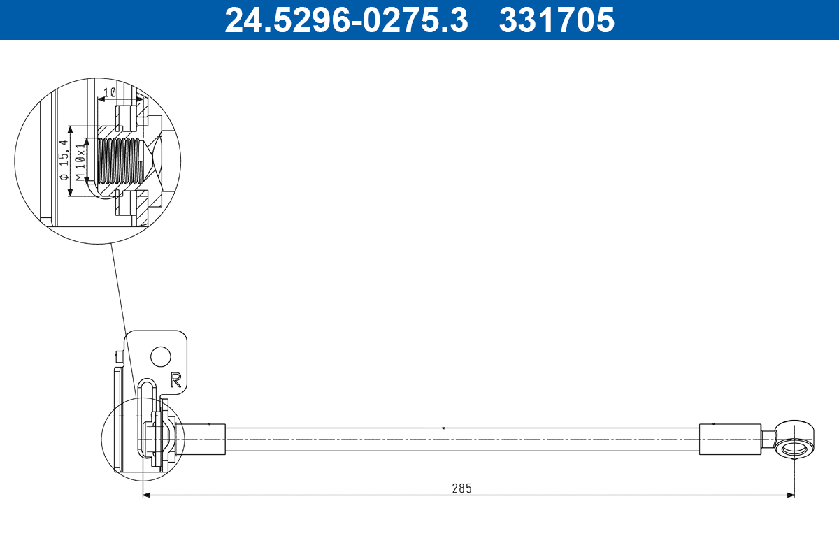Flessibile del freno ATE 331705