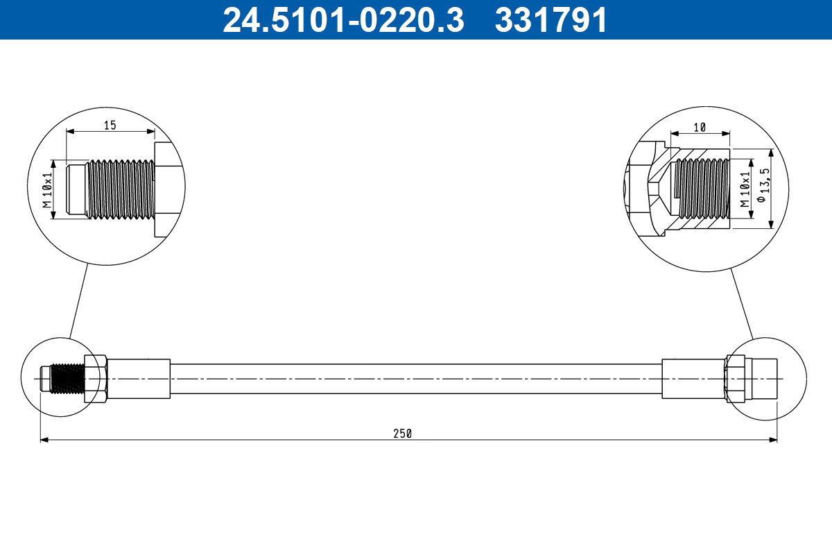 Flessibile del freno ATE 331791