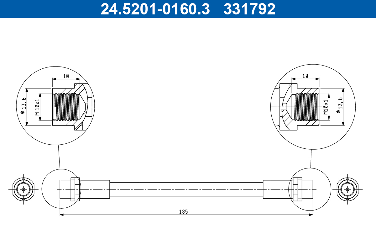 Flessibile del freno ATE 331792
