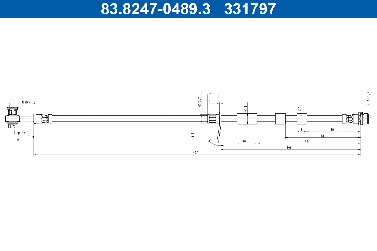 Flessibile del freno ATE 331797