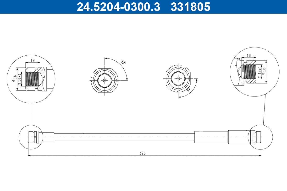 Flessibile del freno ATE 331805