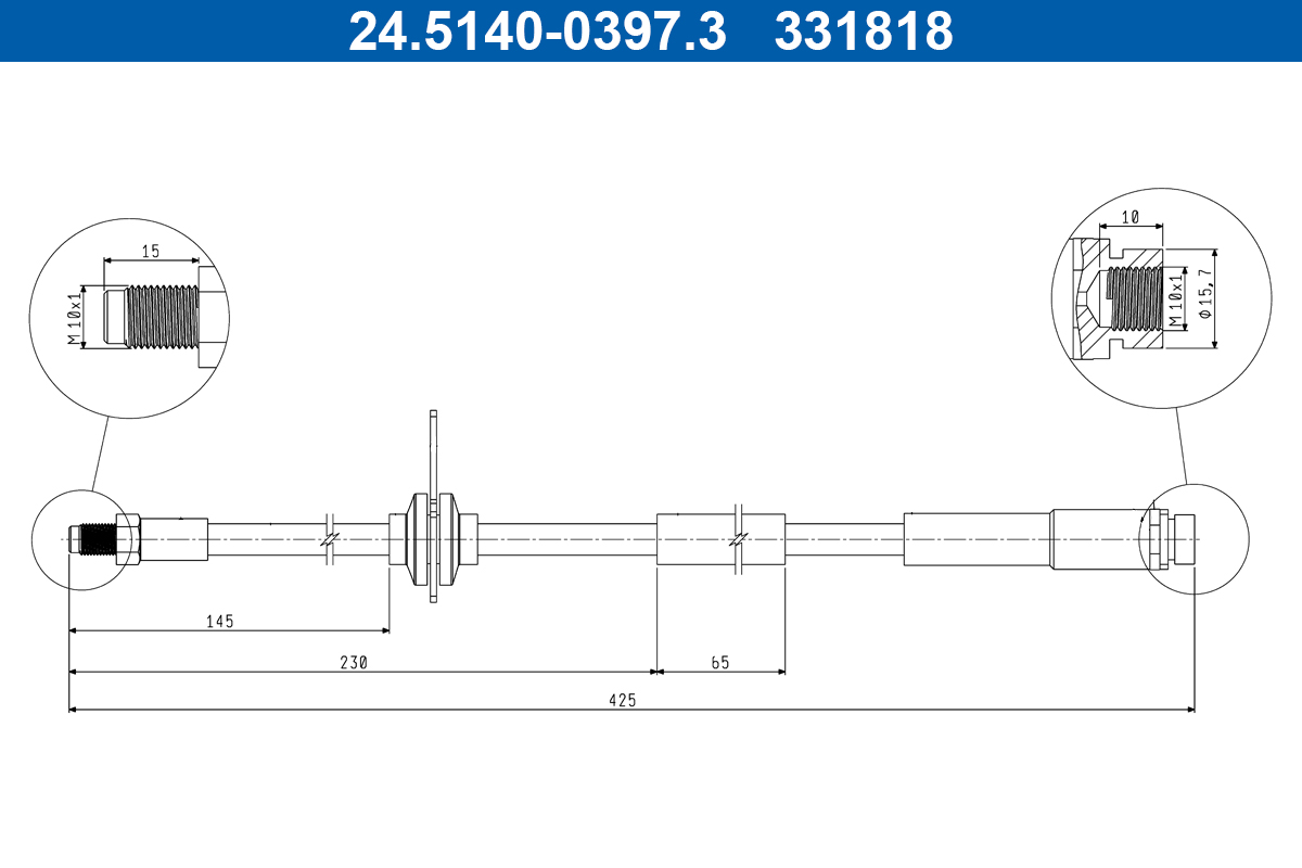 Flessibile del freno ATE 331818